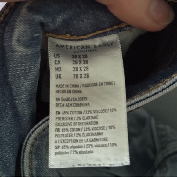 American Eagle Outfitters Ne(x)t Level Flex Jeans Light Washed Size 28 x 28 - Picture 5 of 5